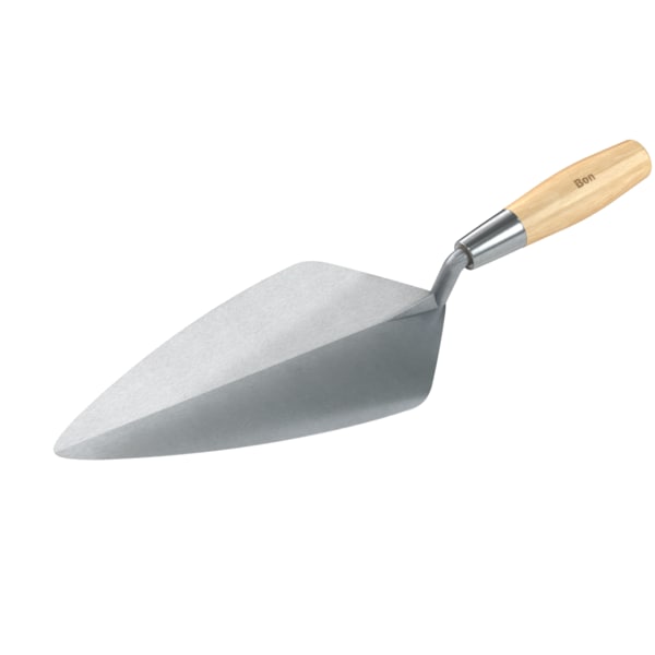 Bon 72-272 Brick Trowel, Carbon Steel Nl 12" Wood Handle